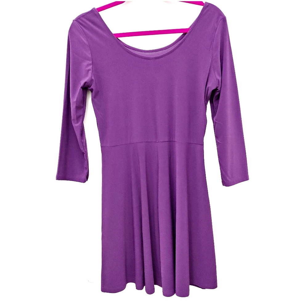 ``D25901 Simlu Short Mini Purple Dress